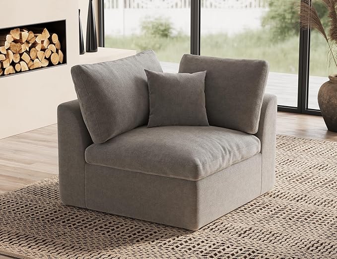 ohllob Corner Seat for Cloud Sectional Couches Living Room, Modular, Boneless, Warm White