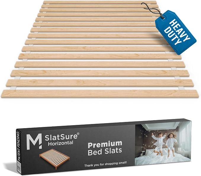 Meliusly King Bed Slats 76x80 – Heavy Duty 0.6 Inch Thick Replacement Wood Slats for King Size Bed Frame, Slatted Bed Base with Under 2.5 Inch Spacing, Wooden Mattress Support Slats for Platform Bed