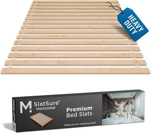 Meliusly King Bed Slats 76x80 – Heavy Duty 0.6 Inch Thick Replacement Wood Slats for King Size Bed Frame, Slatted Bed Base with Under 2.5 Inch Spacing, Wooden Mattress Support Slats for Platform Bed