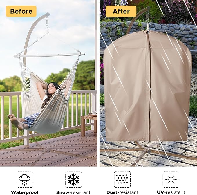 ADVOKAIR Hammock Chair Swing, Heavy-Duty Hanging Rope Swing Seat Supports 500 Lbs, Ideal for Outdoor Patio, Backyard, Porch, Deck & Indoor Bedroom Use