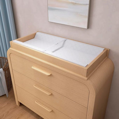 Evolur Cove 3-Drawer Changing Dresser, Amazon Exclusive, Fully Assembled Baby Nursery & Bedroom Dresser, Convertible Changing Table, Anti-Tip Kit, Natural Oak