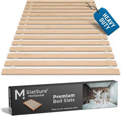 Meliusly Queen Bed Slats 60x80 – Heavy Duty 0.6 Inch Thick Replacement Wood Slats for Queen Bed Frame, Slatted Bed Base with Under 2.5 Inch Spacing, Wooden Mattress Support Slats for Platform Bed