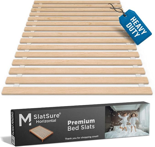 Meliusly Queen Bed Slats 60x80 – Heavy Duty 0.6 Inch Thick Replacement Wood Slats for Queen Bed Frame, Slatted Bed Base with Under 2.5 Inch Spacing, Wooden Mattress Support Slats for Platform Bed