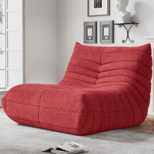 WHGBJA Bean Bag Chair for Adults, Lazy Bean Bag Sofa for Bedroom, Living Room, Reading, Gaming Floor Sofa Chair, Boneless, Comfy