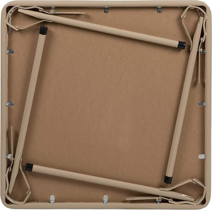 EMMA + OLIVER Kids Tan Folding Game and Activity Table - Toddler Table for Daycare Center