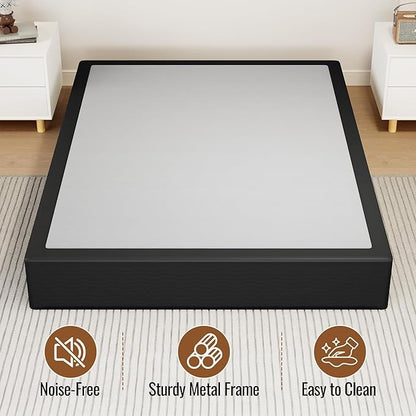 King Size 10 Inch Box Spring - Heavy Duty Metal Mattress Foundation (2500lbs Capacity), Noise-Free, Easy Assembly with Removable Fabric Cover