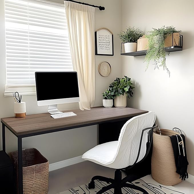 Kaboon 42x20 inches Tabletop, Solid One-Piece Desktop for Sit Stand Desk, Double Desks, L Desk DIY,Wood Countertop Home or Commercial Use,1 inch Thick, Eucalyptus/Rustic Wood, 20" D x 42" W
