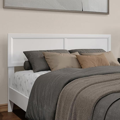 AFI, Sophia Adjustable Modern Queen Wood Headboard, White