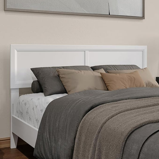 AFI, Sophia Adjustable Modern Queen Wood Headboard, White