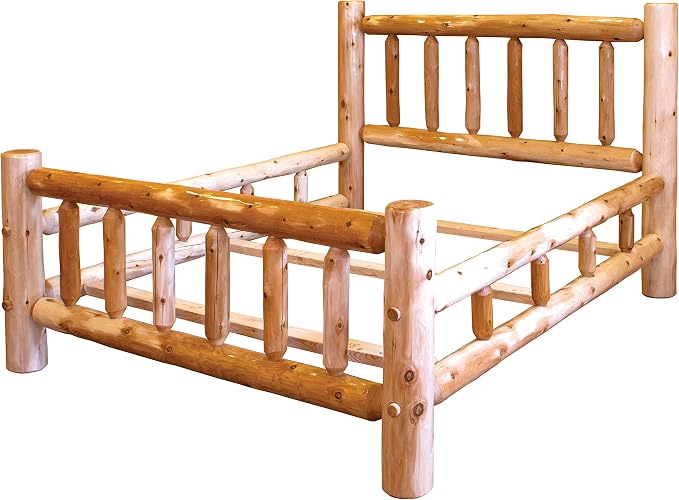 Furniture Barn USA White Cedar Log King Mission-Style Bedroom Set
