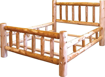 Furniture Barn USA White Cedar Log Queen Mission-Style Bedroom Set