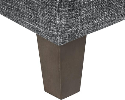 HomePop 24" Medium Square Storage Ottoman - Grey