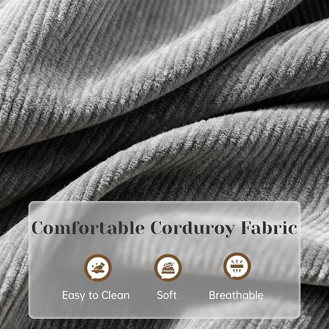 Homkdom Accent Chair for Living Room Reading Chair for Bedroom Mid Century Modern Arm Chair Upholstered Comfy Chair for Apartment, Waiting Room,Grey