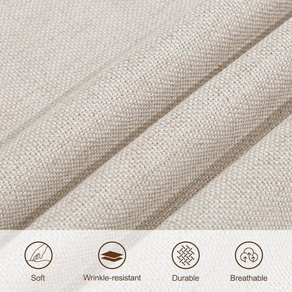 WUTUTUEE 24" Square Fabric Storage Ottoman with Wooden Tray Top, Modern Tufted Button Upholstered Footstool Coffee Table, Multifunctional Small Storage Ottoman for Living Room Bedroom, Beige
