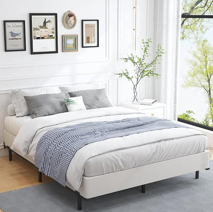 Vaciwe 8 Inch King Size Box Spring, Heavy Duty Metal Mattress Foundation with Easy Clean Fabric Cover, Noise Free,Easy Assembly.