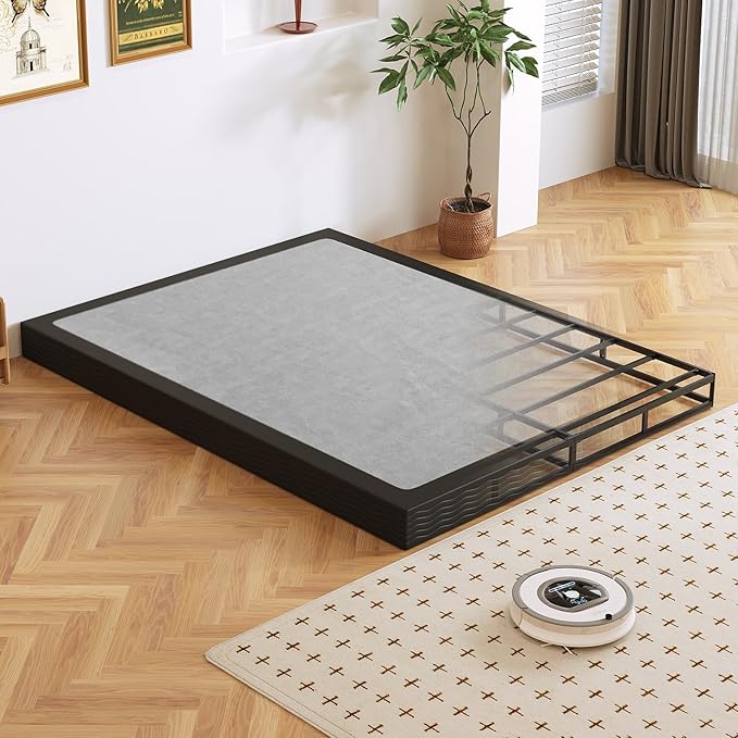 Box Spring, Metal Frame Mattress Foundation with Fabric Cover, Easy Assembly, Noise-Free (5 Inch, Full)