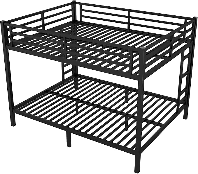 Bellemave Queen Over Queen Bunk Bed for Adults, Teens