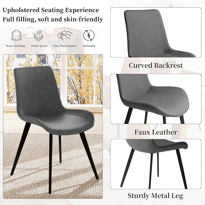 HIPIHOM 86.6" Extendable Kitchen Table Set for 6, Storage Cabinet | Space-saving Extendable MDF Dining Set with 6 Grey Chairs, Family Meal, Apartment, Small Room