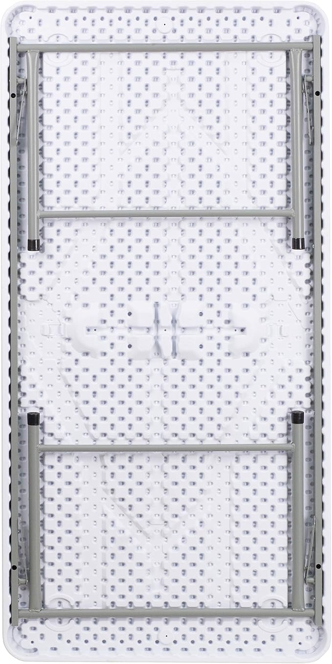 Flash Furniture Paige 4.93' Classroom Activity Table for School and Home, Heavy-Duty Rectangular Plastic Activity Table for Kids, White