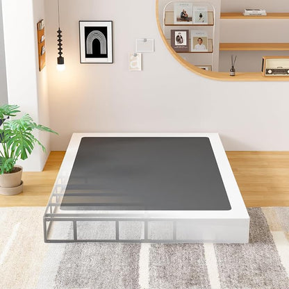 EMODA 9 Inch Queen Box Spring Bed Base, 3000 LBS Heavy Duty Metal Mattress Foundation with Fabric Cover, Easy Assembly
