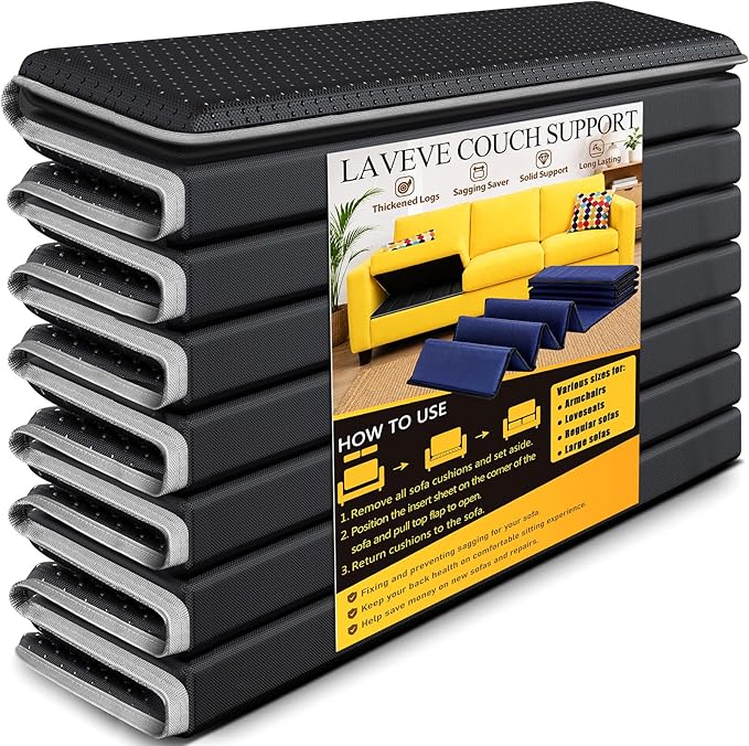 LAVEVE Heavy Duty Couch Cushion Support Board for Sagging Sofa, 27''x96'' Extra Thick Solid Wood Under Couch Insert with Anti-Slip Dots, Perfectly Fix and Protect Oversized Sofa, Extend Couch Life
