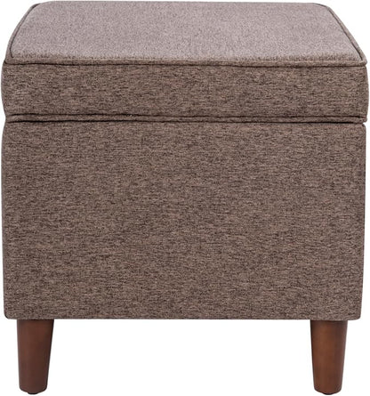 HomePop 24" Dinah Collection Storage Ottoman - Chocolate Brown