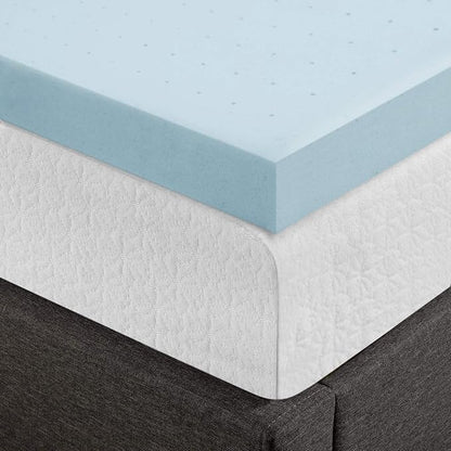Best Price Mattress 4 Inch Ventilated Memory Foam Mattress Topper, Cooling Gel Infusion, CertiPUR-US Certified, Dorm Essentials, Cal King