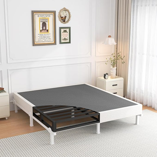 ROIL 7 Inch King Box Spring, Heavy Duty Metal Bed Base Mattress Foundation with Fabric Cover, 3500lbs Max Weight Capacity, Easy Assembly, Noise Free, Non-Slip