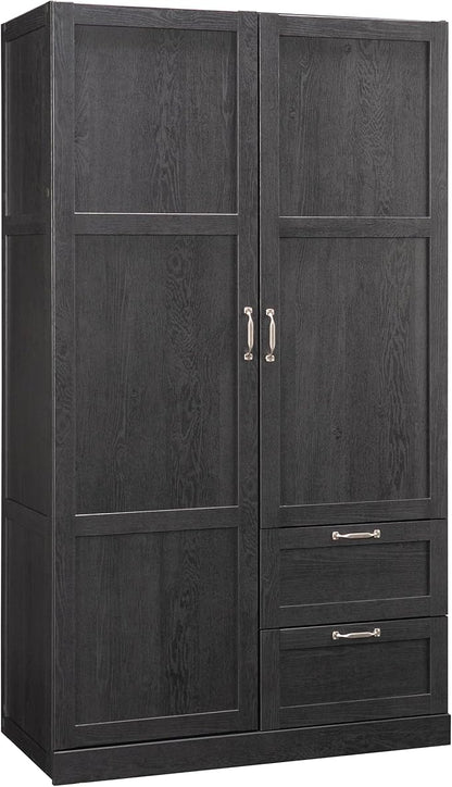 Sauder Miscellaneous Storage Armoire with Drawers, Raven Oak Finish