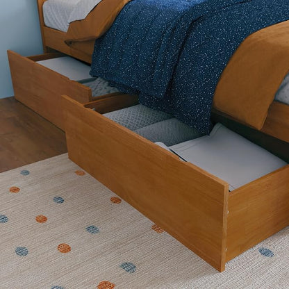 AFI Twin/Full Under Bed Storage Drawers (Set of 2), Light Toffee