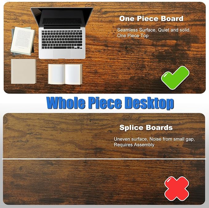 Whole Piece Standing Desk with Wheels Adjustable Height- Mobile Stand up Desk with Lockable Casters, Portable Sit Stand Desks Electric for Home & Office Workstation
