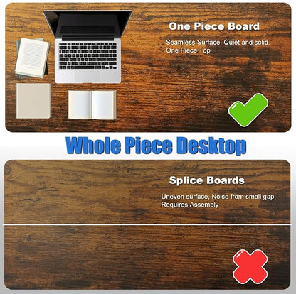 Whole Piece Standing Desk with Wheels Adjustable Height- Mobile Stand up Desk with Lockable Casters, Portable Sit Stand Desks Electric for Home & Office Workstation