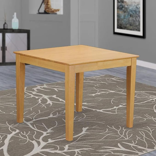 East West Furniture OXT-OAK-T Oxford Square Modern Kitchen Table for Small Spaces, 36x36 Inch, OAK