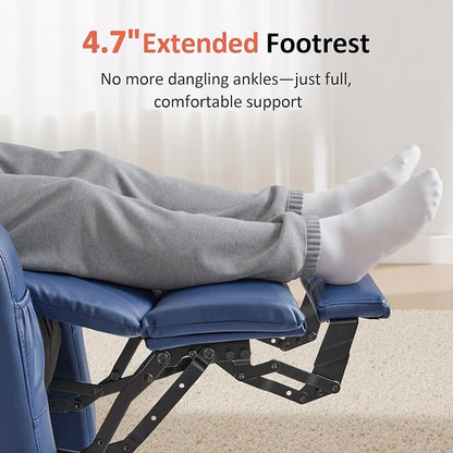 MCombo Power Lift Recliner Chair for Elderly 7516(Blue, Large) | Heat and Massage, USB& Type C Charging Port, FSC Certified