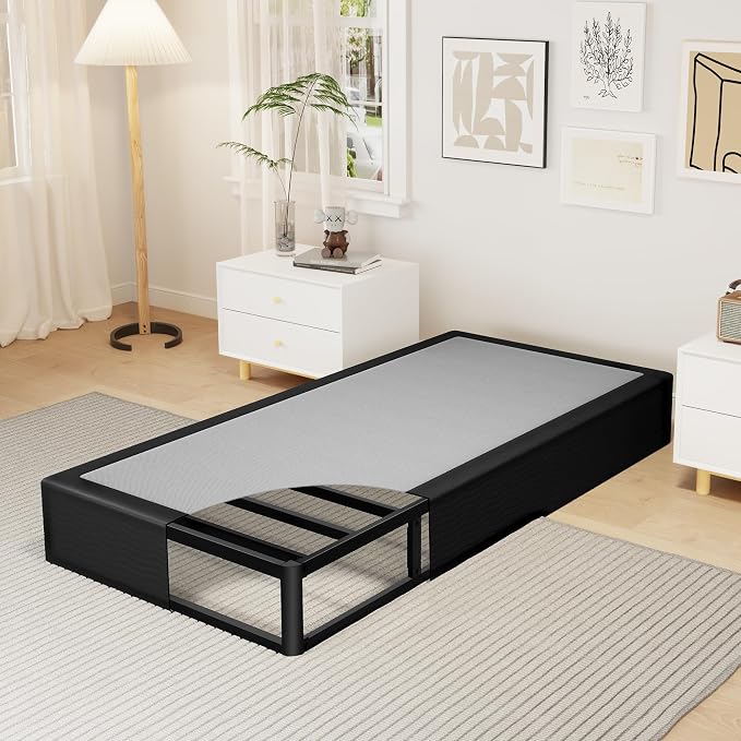 Twin Size 10 Inch Box Spring - Heavy Duty Metal Mattress Foundation (2500lbs Capacity), Noise-Free, Easy Assembly