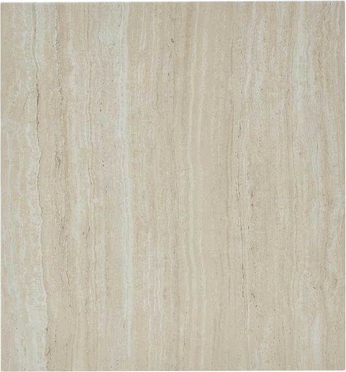 Roundhill Furniture Cavira Modern Faux Marble Living Room Side Table, Beige