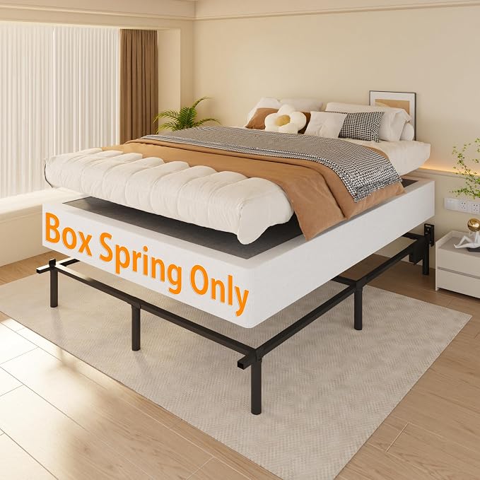 DORITRON 8 Inch King Bed Box Spring, 3000lbs Heavy Duty Box Spring King Size Bed Base Metal Mattress Foundation, Easy Assembly, Noise Free