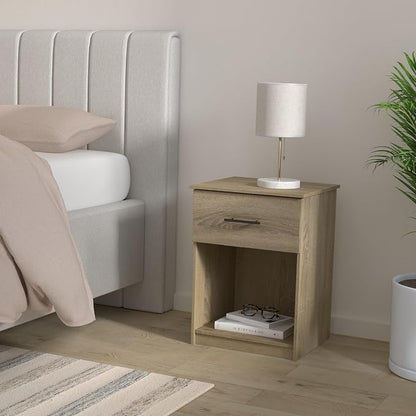 Furinno Tidur Nightstand, 2-Pack, French Oak Grey