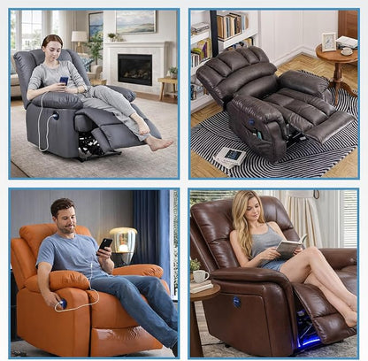 Power Recliner Switch Replacement with Dual USB Ports, 2 Button 5 Pin Round Hand Control, 1.8M Power Recliner Remote Compatible with Ashley Okin Limoss Lane KDPT Kaidi Lift Chair Recliner Sofa