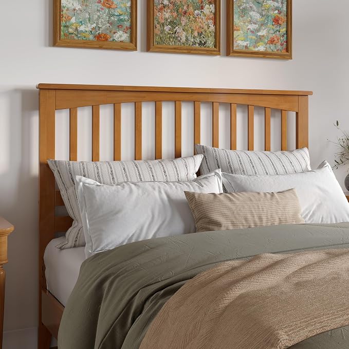 AFI, Mission Queen Solid Wood Headboard, Light Toffee
