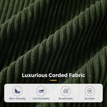 MAXYOYO Modular Sectional Sofa Couch, Foldable Oversized U Shaped Cloud Couch with Pillows, Tufted Boneless Lounger Floor Sofa Bed for Living Room, No Assembly Required, Dark Green
