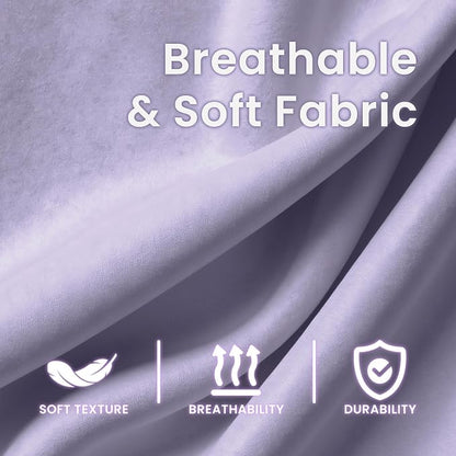 N-GEN GAMING Video Gaming Chair with Footrest Lumbar Support for Home Office High Back Recliner Height Adjustable Ergonomic Comfy Fabric Computer Desk Chair (Purple)