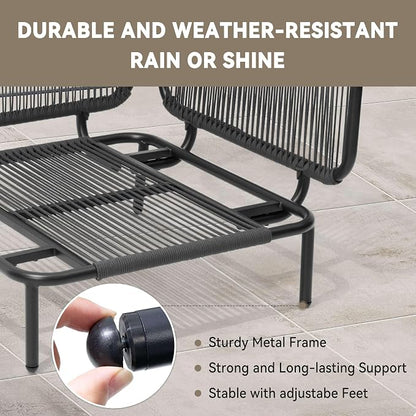 Crestlive Products Outdoor Patio Furniture Set with Coffee Table, 6 Seater Modular Oversized Patio Conversation Set with Cushions, Modern Sectional for Backyard, Deck, Porch, or Poolside