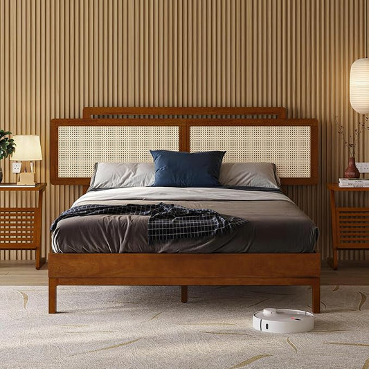 Neil Bed Frame - Queen - Milk Chocolate