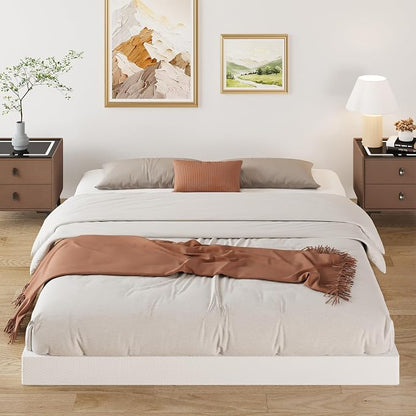 Lutown-Teen 3 Inch Full Size Box Spring Low Profile, Heavy Duty Metal Box Spring Full Bed Base with Fabric Cover, Mattress Foundation, Noise Free, Easy Assembly