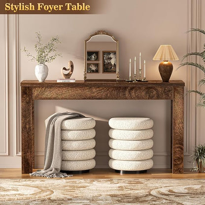 Armocity Console Table, 47" Farmhouse Wood Entryway Table, Sofa Tables Narrow Long Behind Couch, Entry Table for Entrance, Hallway, Living Room, Cracked Oak