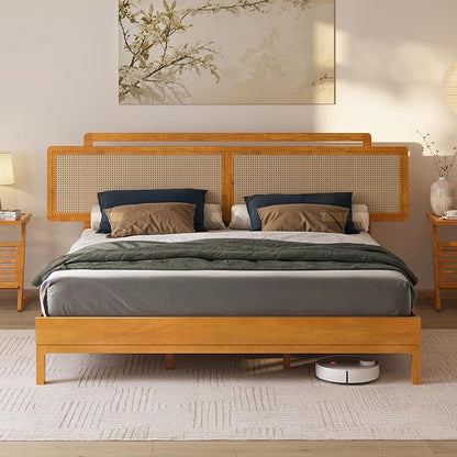 Neil Bed Frame - King - Teak Brown
