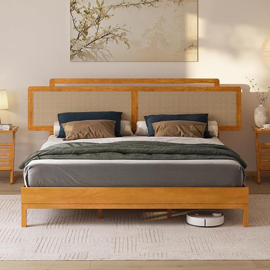 Neil Bed Frame - King - Teak Brown