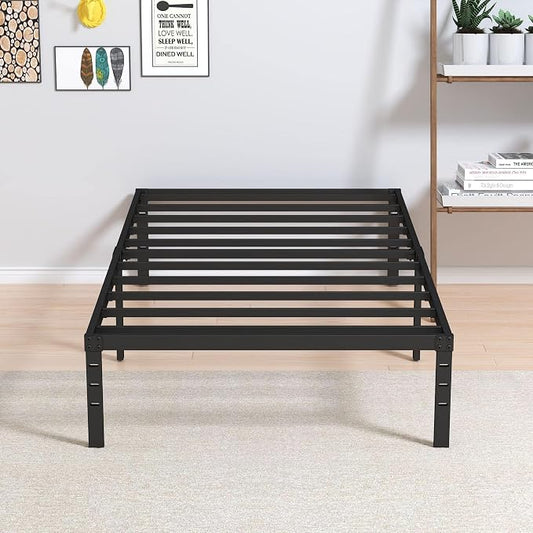 Maenizi XL Twin Bed Frame No Box Spring Needed, 12 Inch Heavy Duty Metal Twin XL Platform Bed Frame Support Up to 2500 lbs, Easy Assembly, Noise Free, Black