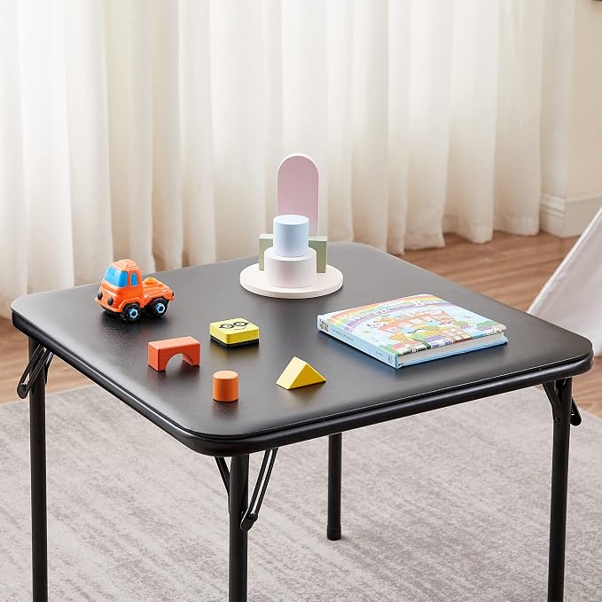VECELO 24'' Kids Folding Card Table, Portable, with Ultra Soft Padded Cushion, 1 Piece, Black